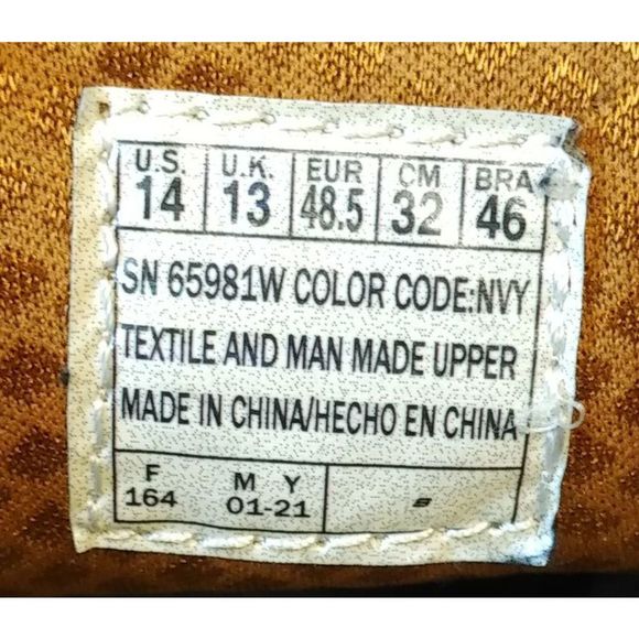 Skechers Moreno Ederson Oxfords Shoes Men's Size 14 Wide Blue Brown Casual Cushi - Picture 8 of 8